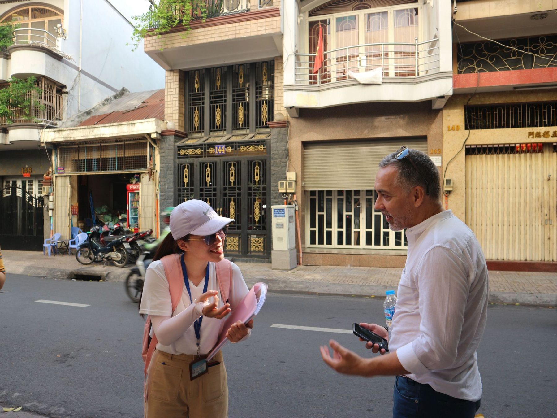SaigonWalks guide on a street