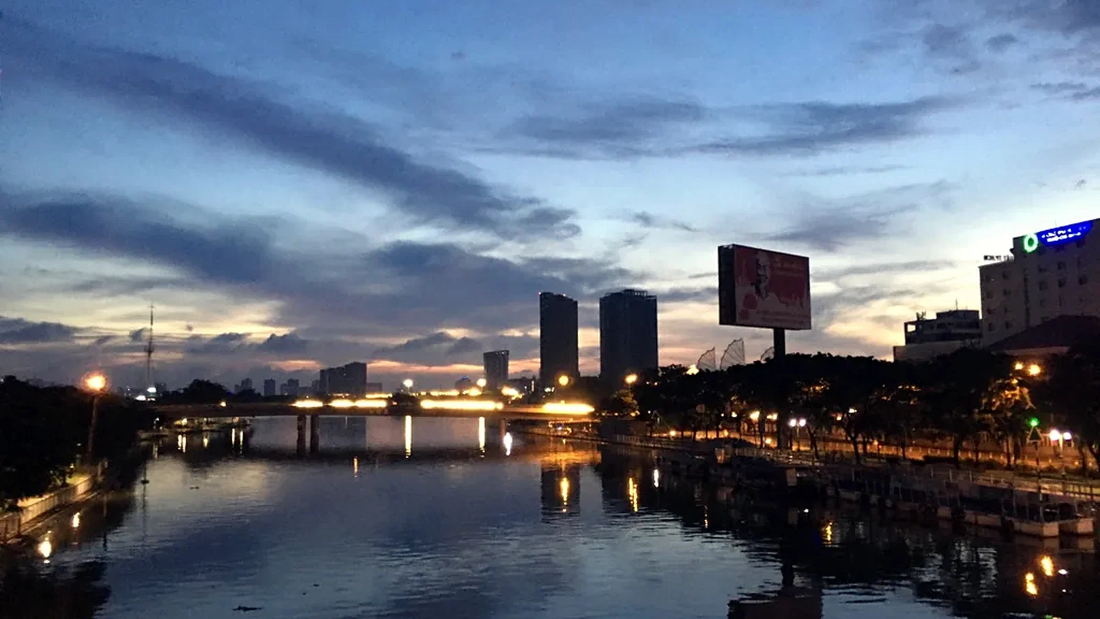 Saigon before the city becomes fully visible.